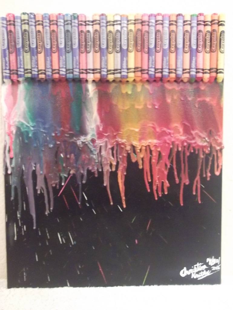 White Lake artist paints with melted Crayola crayons