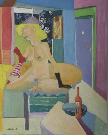 Original Modern Nude Paintings by DIMITRIS PETROPOULOS