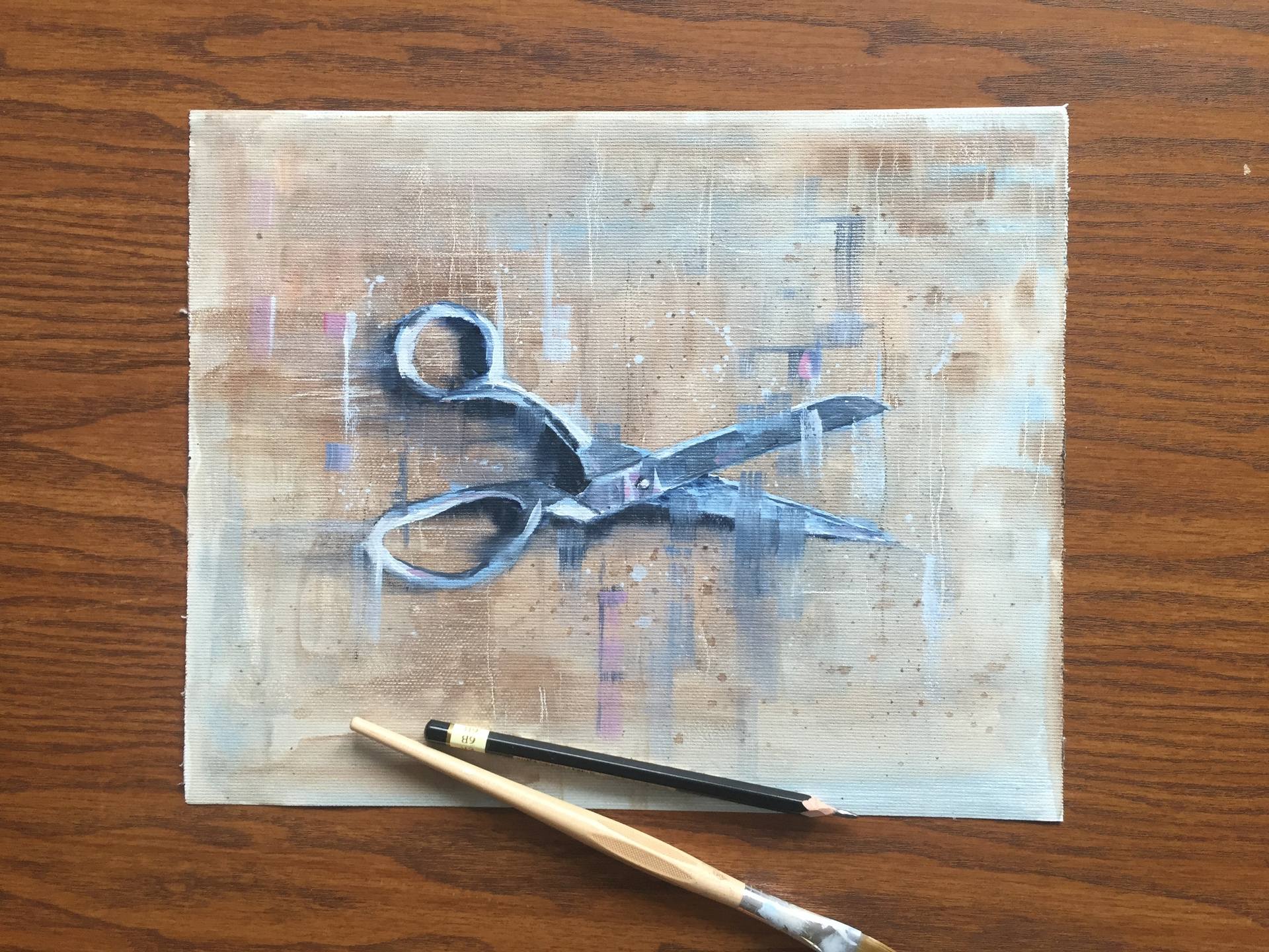 Sewing Scissors Painting by Jiri Zraly