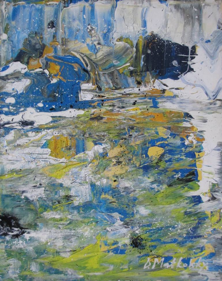 Original Abstract Expressionism Abstract Painting by Dmitri Matkovsky