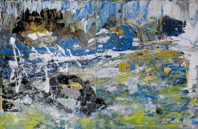 Original Abstract Expressionism Abstract Painting by Dmitri Matkovsky