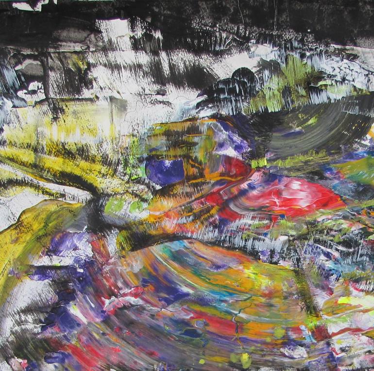 Original Abstract Expressionism Abstract Painting by Dmitri Matkovsky