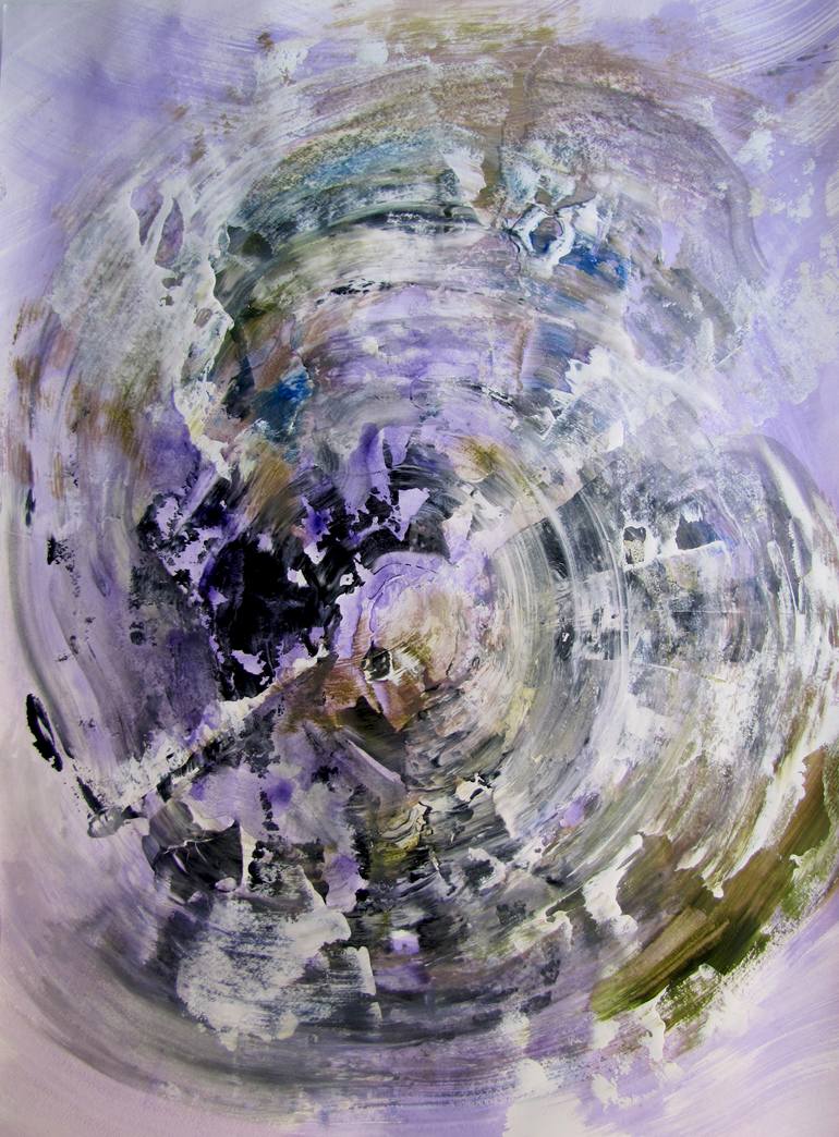 Time Is A Flat Circle Abstract Original Painting Painting By Dmitri 