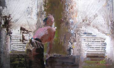 Woman by the Kitchen Windows, Original painting thumb