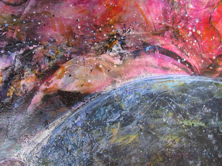 Original Abstract Outer Space Painting by Dmitri Matkovsky