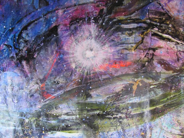 Original Abstract Outer Space Painting by Dmitri Matkovsky
