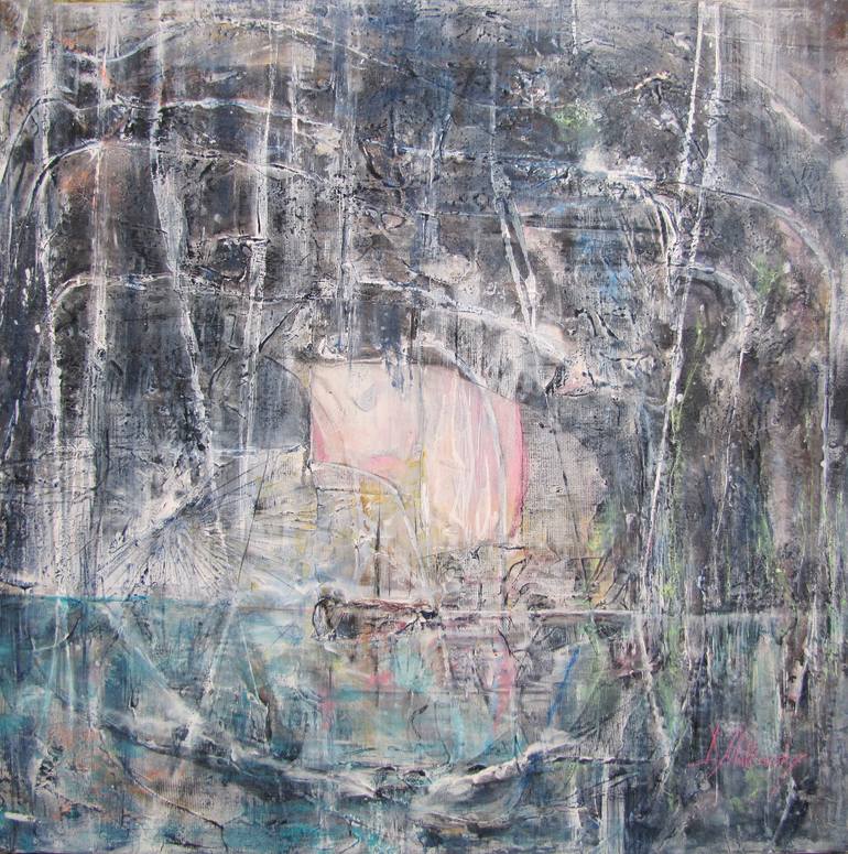 Scarlet Sails - Feast of the Soul. Original Abstract work Painting by ...