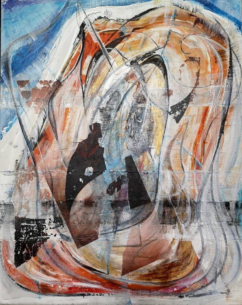 Original Abstract Painting by Dmitri Matkovsky | Abstract Art on Canvas | One, Two, Three for the Golden Chance