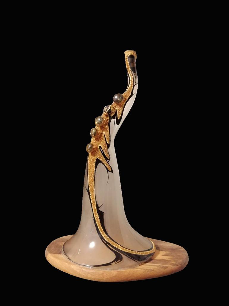 Original Art Deco Music Sculpture by Laura Şoneriu