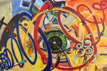 Original Abstract Expressionism Abstract Painting by Claus Castenskiold