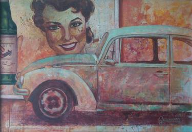 Print of Figurative Automobile Paintings by Gabriela Etchandy