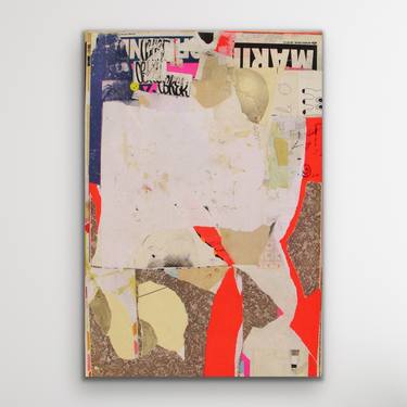 Original Abstract Expressionism Abstract Collage by Michael Cutlip