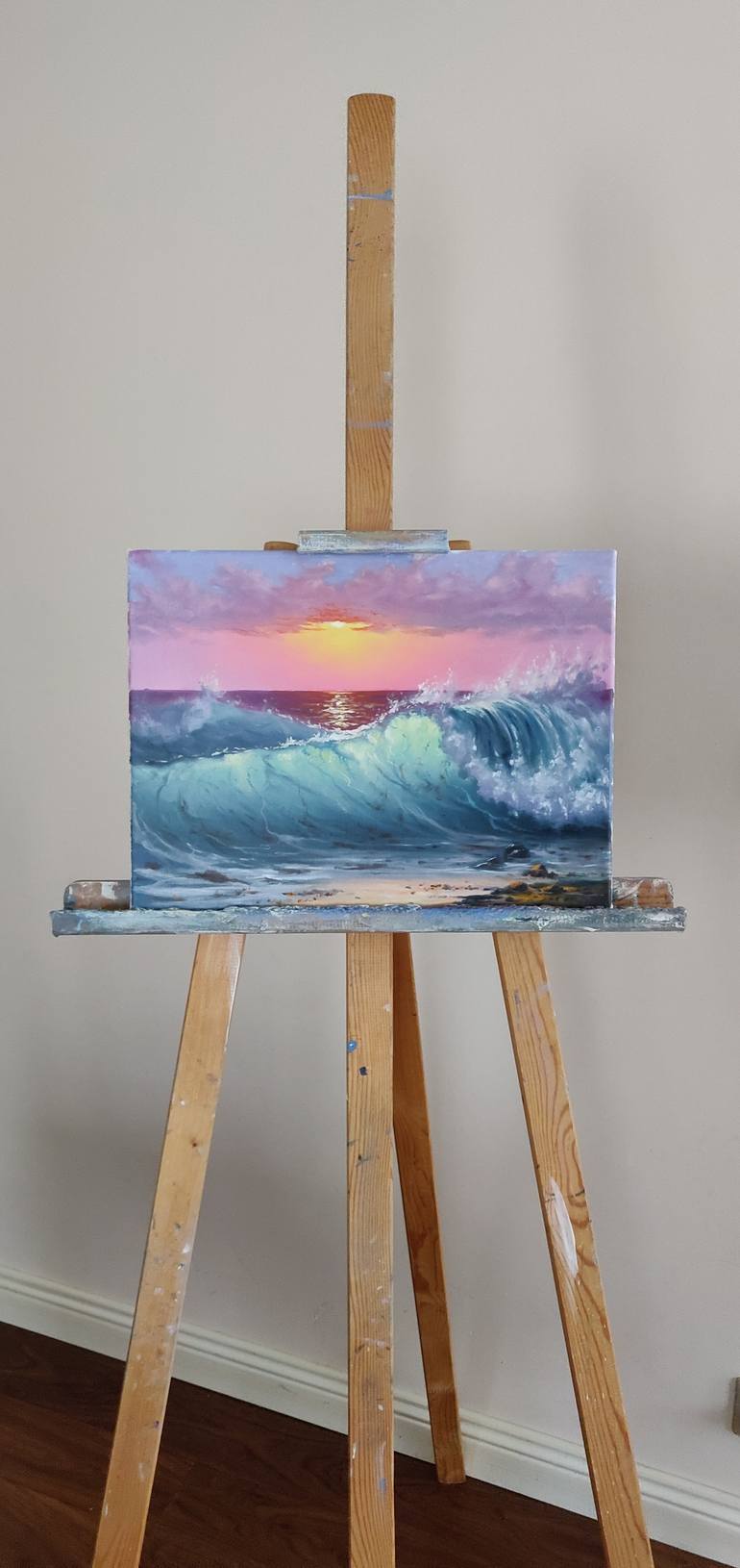 Original Impressionism Seascape Painting by Marina Kusraeva