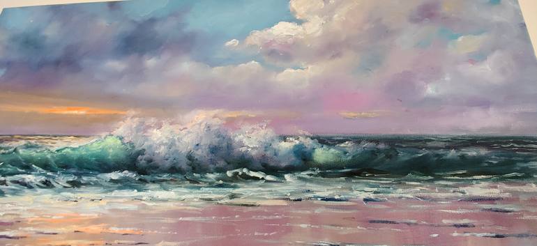 Original Impressionism Seascape Painting by Marina Kusraeva