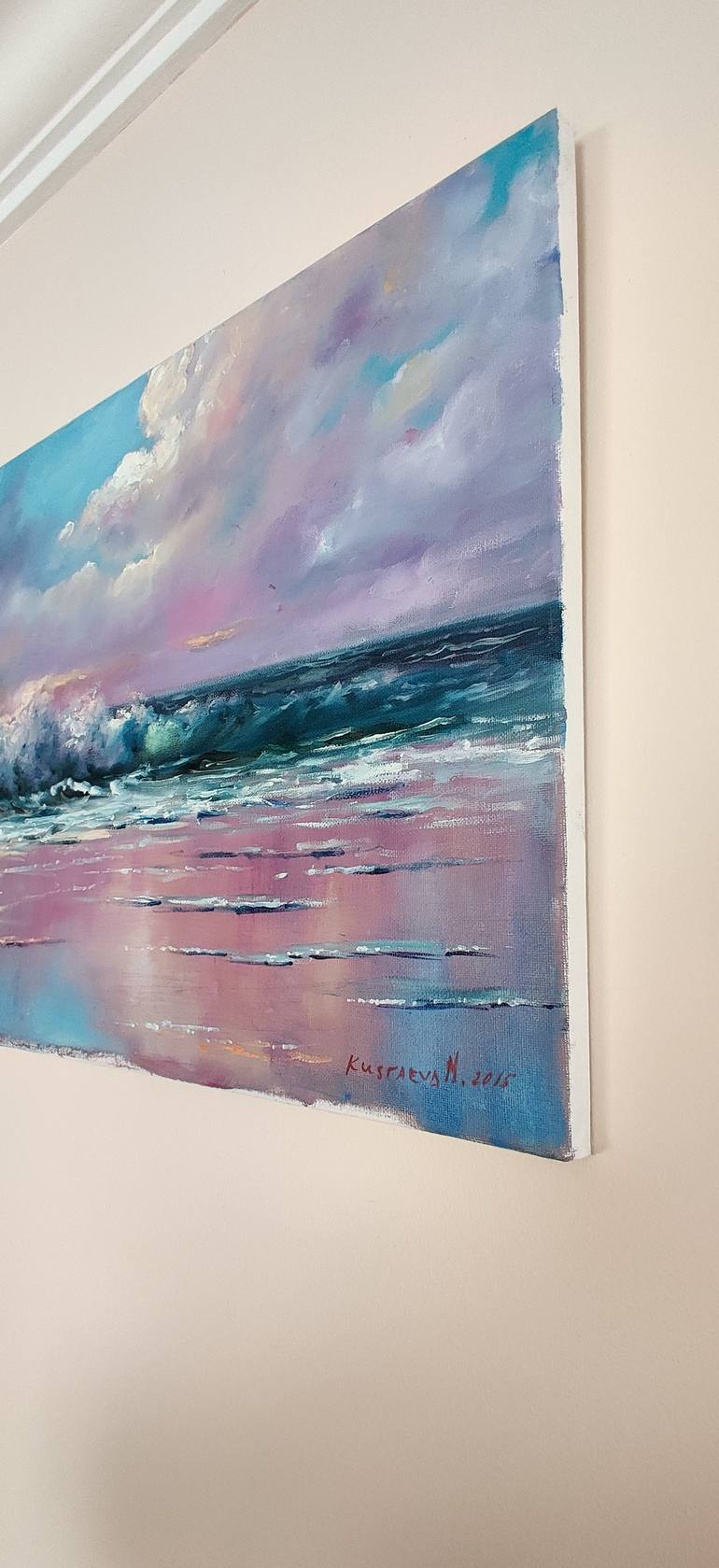 Original Impressionism Seascape Painting by Marina Kusraeva