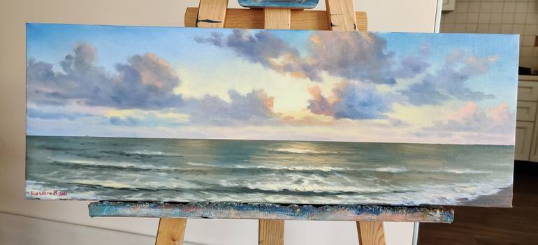Original Impressionism Seascape Painting by Marina Kusraeva