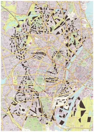 Human Cartography: Søren Kierkegaard / Copenhagen Map / Paper Cut Map - Limited Edition of 100 thumb