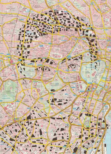 Human Cartography: Yukio Mishima / Tokyo / Paper Cut Map | Limited edition of 100 thumb