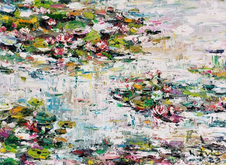 Water lily pond 5 Painting by Duc Tran | Saatchi Art