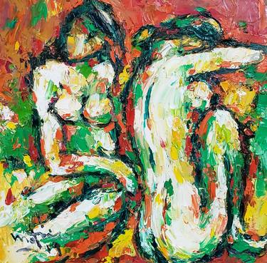 Original Abstract Nude Paintings by Duc Tran