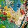 The women is picking lotus.
Knife palette, landscape, nude, people, impressionism, green, red, yellow