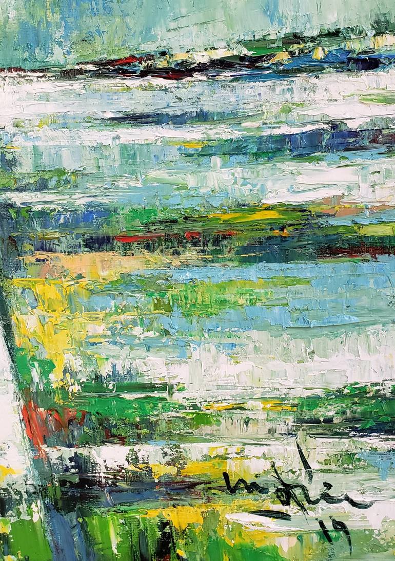 Original Abstract Landscape Painting by Duc Tran