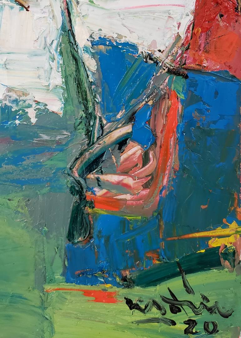 Original Abstract Expressionism Abstract Painting by Duc Tran