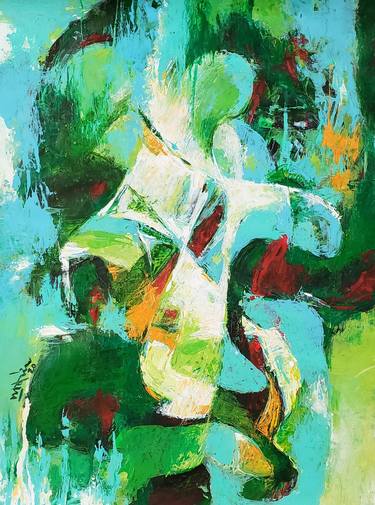 Original Cubism Abstract Paintings by Duc Tran