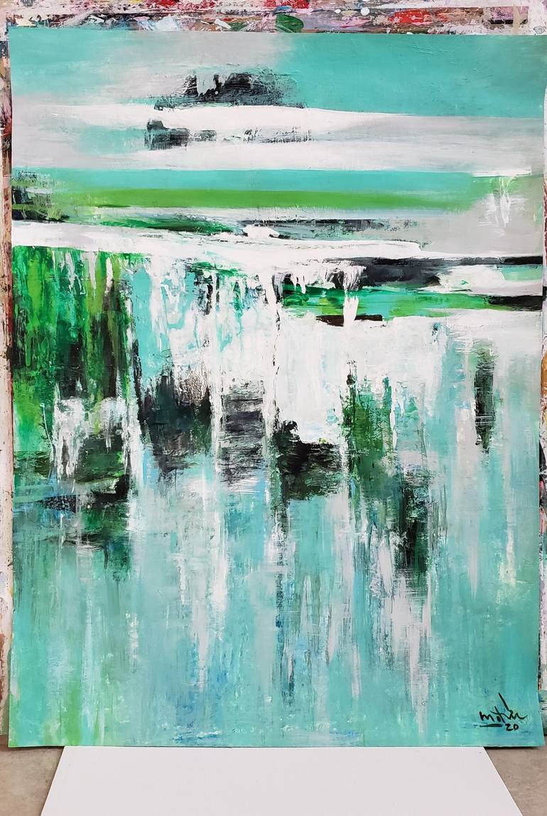 Original Abstract Expressionism Abstract Painting by Duc Tran