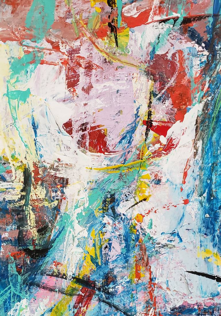 Original Abstract Expressionism Abstract Painting by Duc Tran