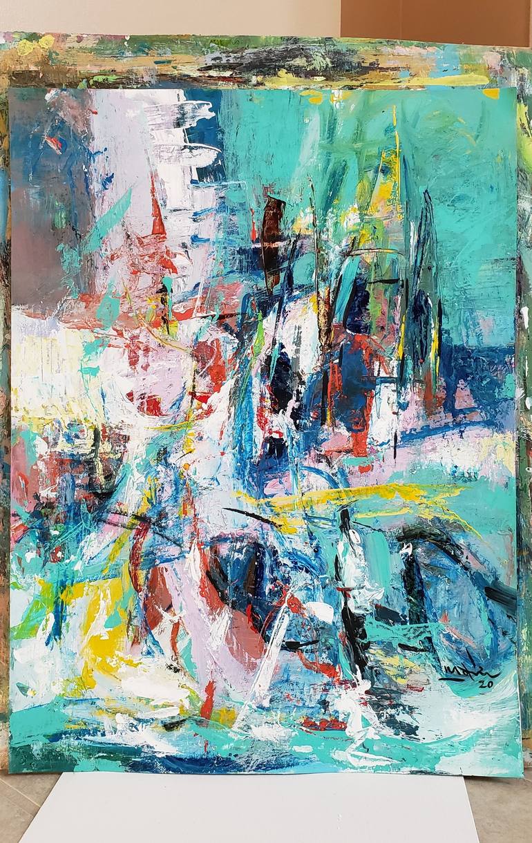 Original Abstract Expressionism Abstract Painting by Duc Tran