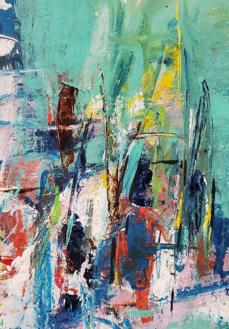 Original Abstract Expressionism Abstract Painting by Duc Tran