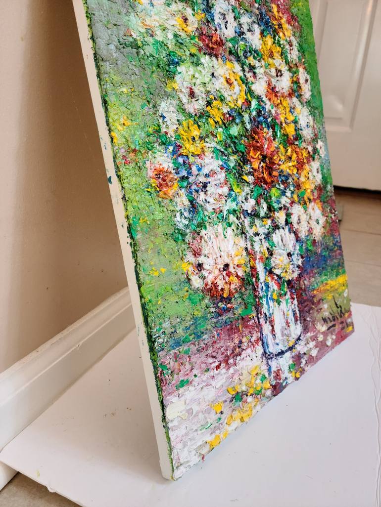 Original Floral Painting by Duc Tran