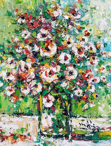 Original Impressionism Floral Paintings by Duc Tran