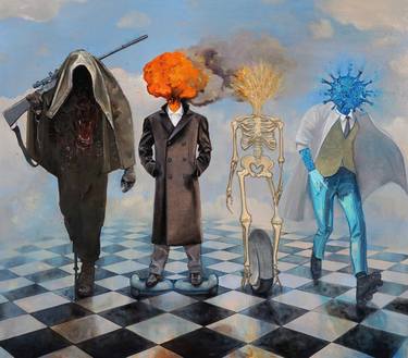 Original Surrealism Politics Paintings by Anastasia Balabina