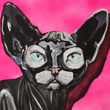 Print of Art Deco Cats Paintings by Anastasia Balabina