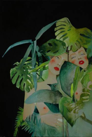 Saatchi Art Artist Anastasia Balabina; Paintings, “Fairies in the jungle” #art