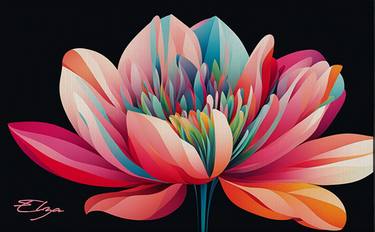 Original Pop Art Botanic Paintings by Elena Zaharia