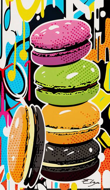 Original Pop Art Food & Drink Paintings by Elena Zaharia