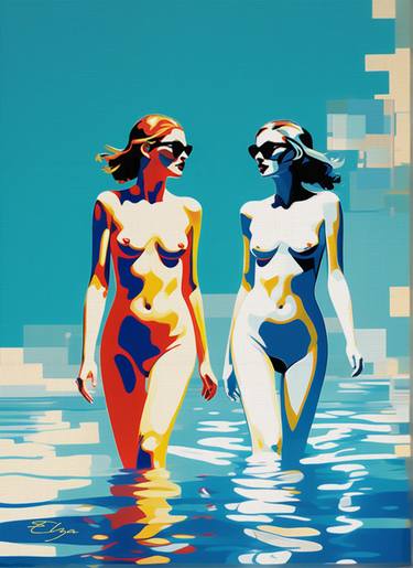 Original Modern Nude Paintings by Elena Zaharia