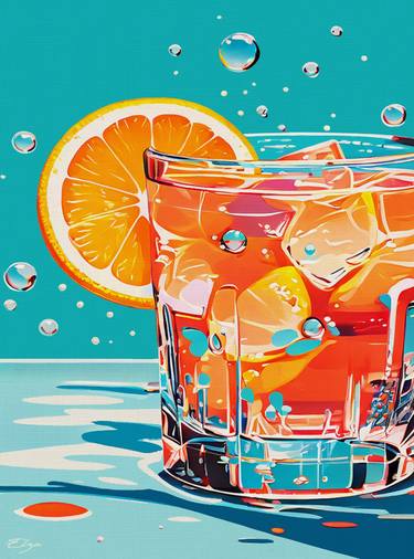 Original Pop Art Food & Drink Paintings by Elena Zaharia