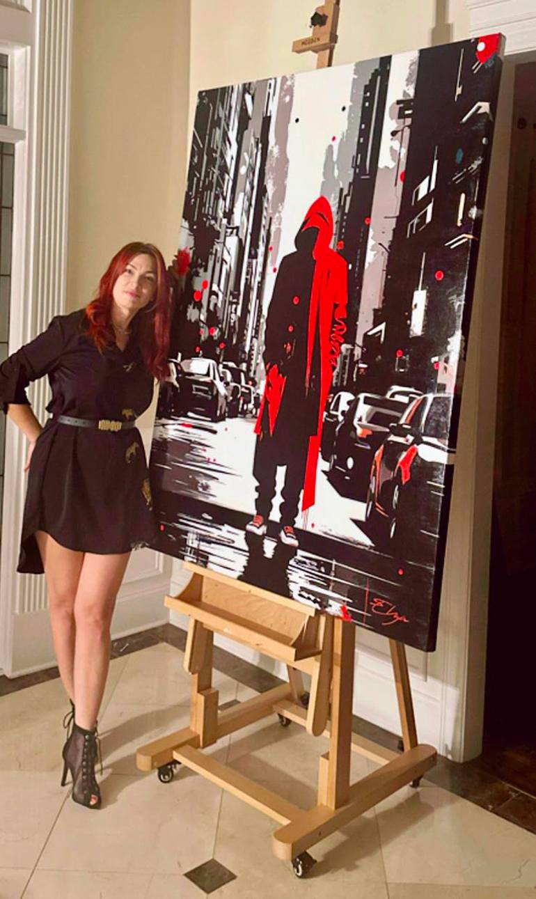 Original Street Art Architecture Painting by Elena Zaharia