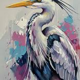 Majestic Heron Echoes of the Wetlands No. 5 by Elena Zaharia