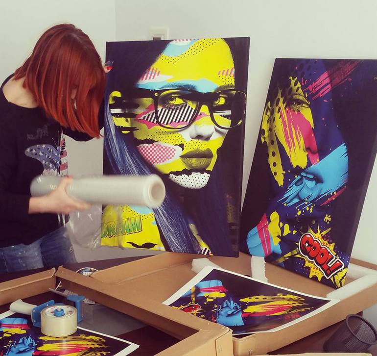 Original Modernism Women Mixed Media by Elena Zaharia