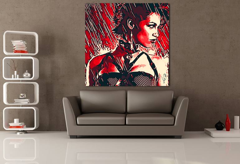 Original Pop Art Cinema Painting by Elena Zaharia