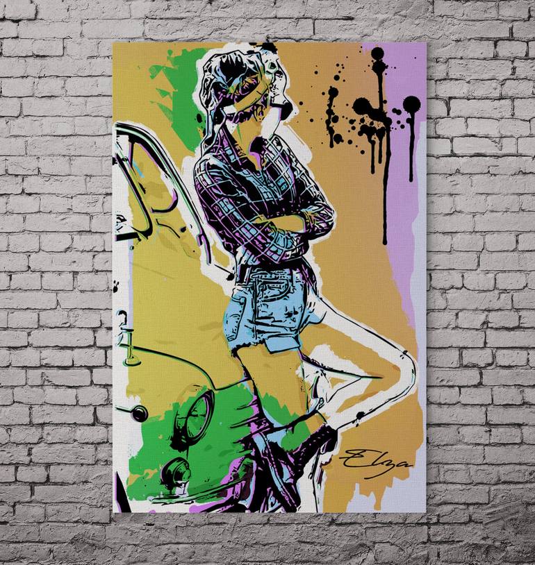 Original Street Art Pop Culture/Celebrity Painting by Elena Zaharia