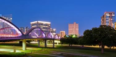 Fort Worth Seventh Street Bridge at Night thumb