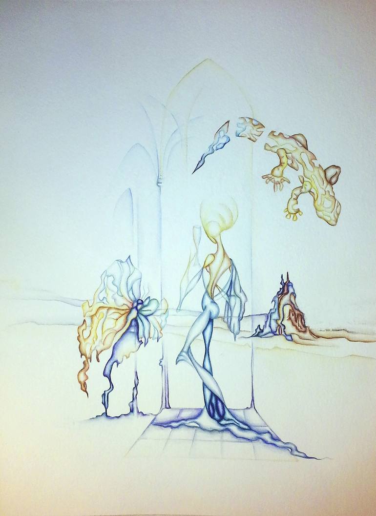 Ray Bradbury's Asleep in Armageddon Drawing by Marina Mironenko