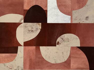 Original Bauhaus Abstract Painting by Domenica Brockman
