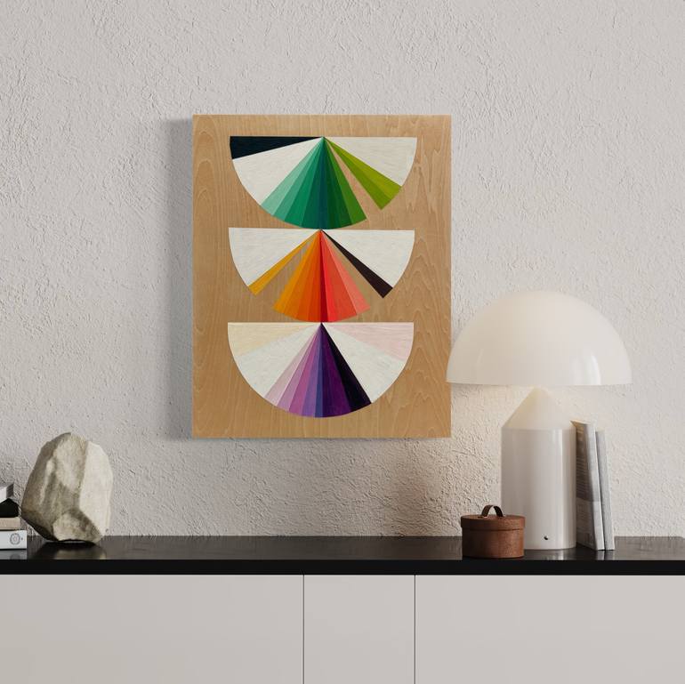 Original Color Field Painting Geometric Painting by Domenica Brockman